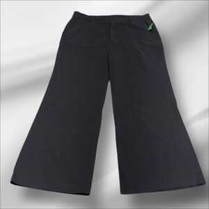 GAP Women’s 16 Petite Black Wide Leg Chino Pant